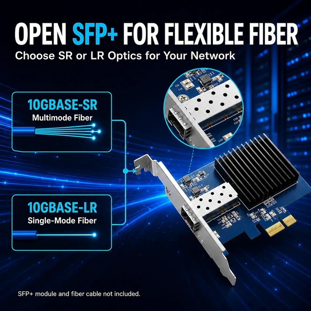Alt view image 3 of 7 - 10GbE SFP+ PCIe Network Card, Realtek RTL8127ATF