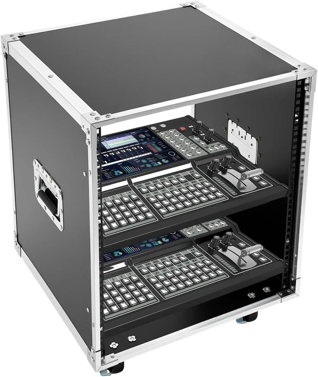 Main image of 12U Open-Frame Server Rack Rolling AV Cart Computer Racks & Cabinets Portable Rolling Network Rack Home Network Cabinet for 19" Networking, Audio & Video Device (12U)