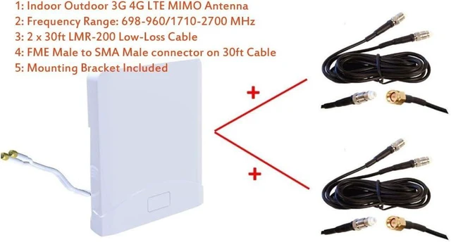 Main image of 3G 4G LTE Indoor Outdoor Wide Band MIMO Antenna for Peplink Pepwave MAX BR1 Router 3G 4G Modem