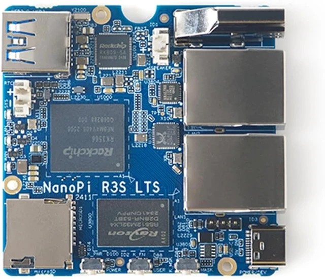 Alt view image 2 of 6 - NanoPi R3S LTS Dual-Gbps Ethernet Ports Router Rockchip RK3566 Quad-Core A55 SoC Mini PC Board Support OpenMediaVault, OpenWrt (2GB Ram No emmc Pro Mental Kit)