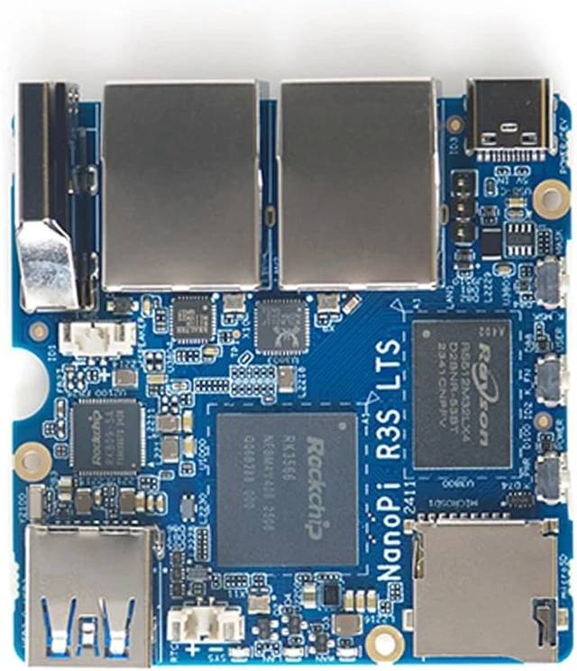 Alt view image 3 of 6 - NanoPi R3S LTS Dual-Gbps Ethernet Ports Router Rockchip RK3566 Quad-Core A55 SoC Mini PC Board Support OpenMediaVault, OpenWrt (2GB Ram No emmc Pro Mental Kit)