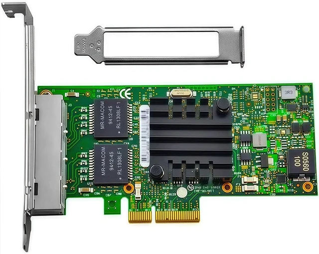 Alt view image 5 of 6 - 1GbE RJ45 Network Card Compatible with I350-T4, 4-Port PCIe 2.0 x4 Adapter