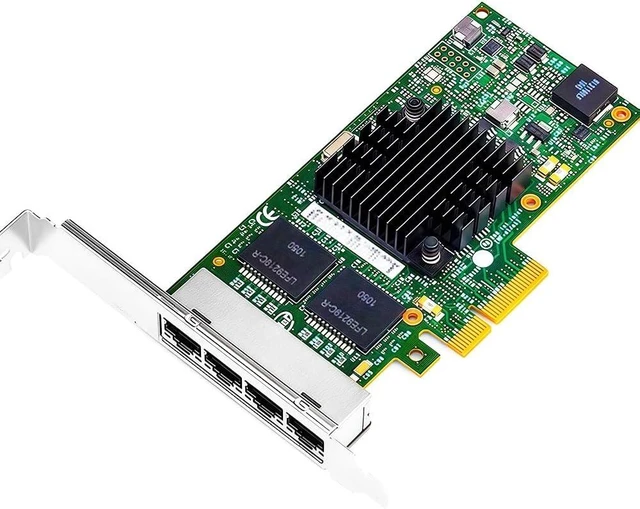 Alt view image 6 of 6 - 1GbE RJ45 Network Card Compatible with I350-T4, 4-Port PCIe 2.0 x4 Adapter