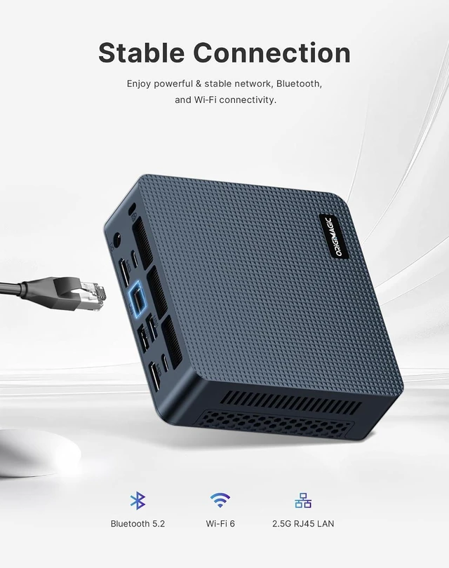 Alt view image 5 of 7 - C7 Mini PC, Intel Core 3 100U, 16GB DDR4 RAM 512GB NVMe SSD