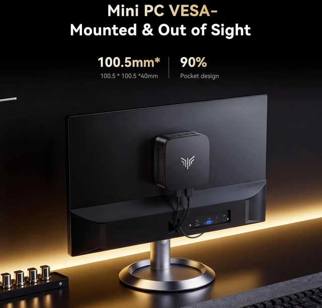 Alt view image 7 of 7 - KAMRUI E1 Mini PC AMD Ryzen 3500U Mini Computers, up to 3.7GHz