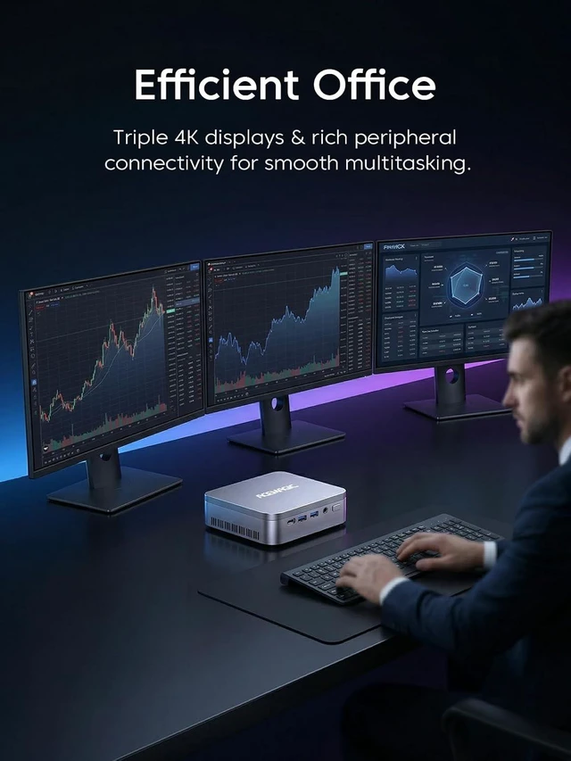 Alt view image 4 of 7 - ACEMAGIC M5 Mini PC, i7-13620H (10C/16T, up to 4.9GHz), 24GB RAM, 1TB SSD