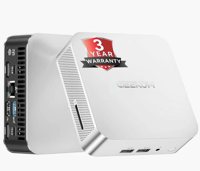 Main image of GEEKOM A7 Mini PC,Ryzen 5 7545U(Low-Power) 16GB DDR5 &500GB SSD(Expandable)