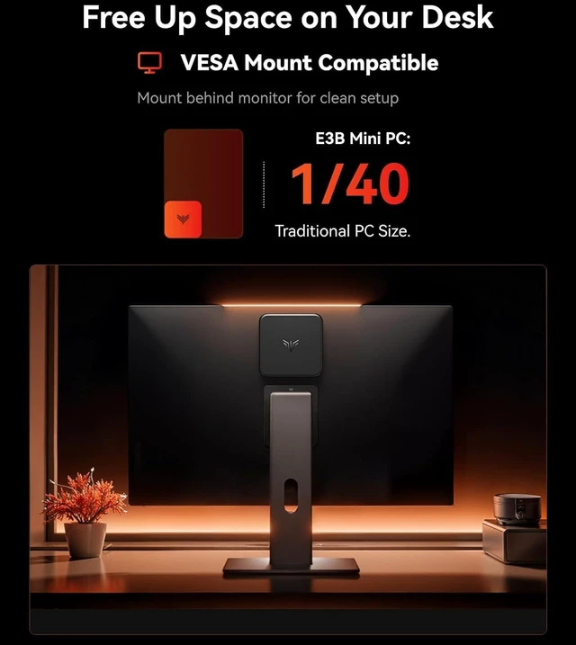 Alt view image 7 of 7 - KAMRUI Mini Gaming PC AMD Ryzen 5 7530U 16GB RAM 1TB SSD