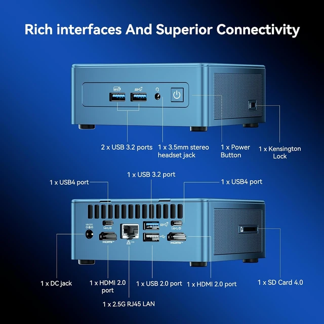 Alt view image 7 of 7 - GEEKOM IT12 Mini PC,Intel i3-12300HE(Beats i7-1185G7),16GB RAM,256GB SSD