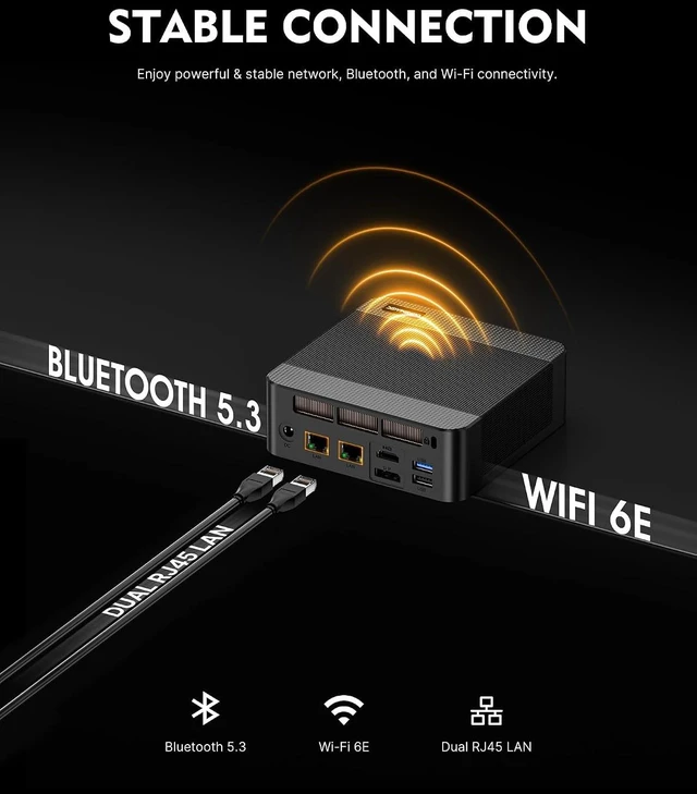 Alt view image 6 of 7 - N4 NEO Ryzen 7 6800H (Beats 7640HS/7730U) Mini Gaming PC