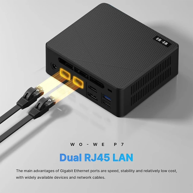 Alt view image 6 of 7 - wo-we P7 Mini PC AMD Ryzen 5 3501U 8GB DDR4 RAM 256GB NVMe SSD