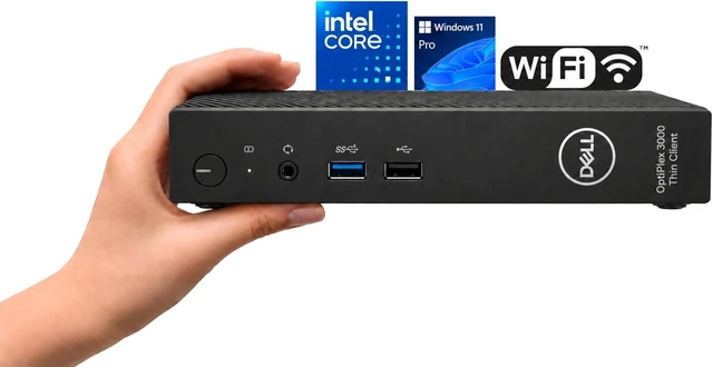 Main image of Dell OptiPlex 3000 Business Mini PC, Intel Pentium N6005 Quad-Core CPU, 12GB RAM, 256GB PCIe SSD, Ultra-Compact Desktop for Everyday Use, Dual 4K Display Support, Wired KB&Mouse, Windows 11 Pro