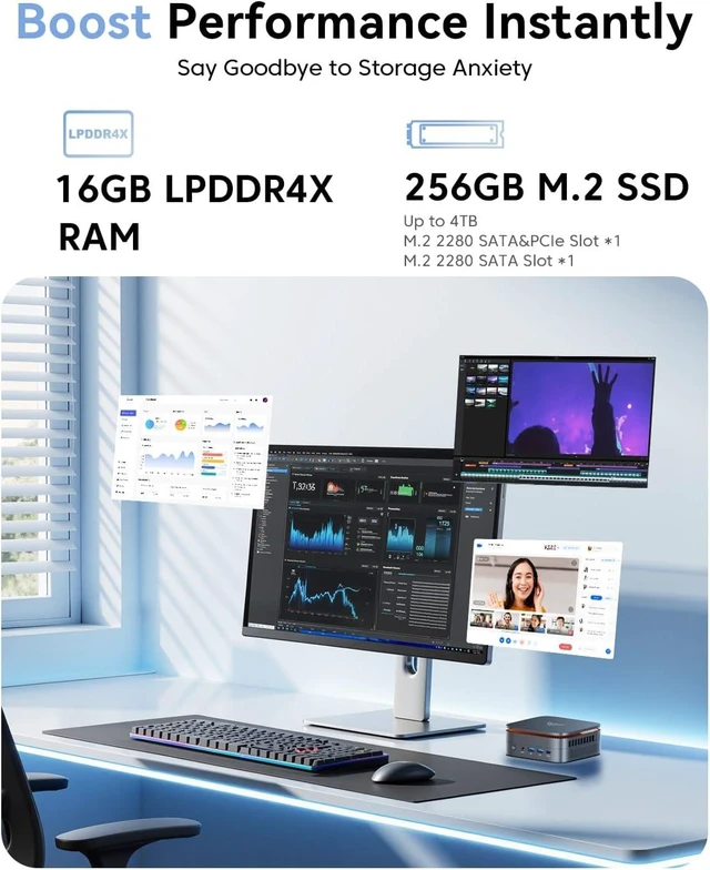 Alt view image 7 of 7 - KAMRUI P1 Mini PC, AMD Ryzen 3 Pro 7330U Up to 4.3GHz