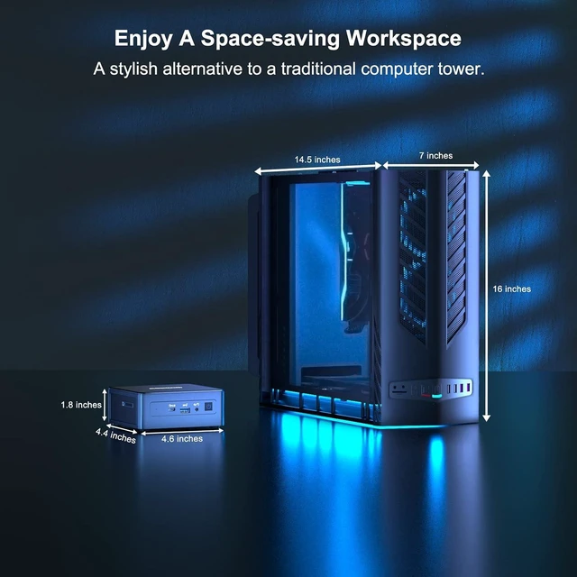 Alt view image 4 of 7 - GEEKOM Mini PC Mini IT11, 11th Intel i7-11390H, 16GB DDR4 512GB SSD