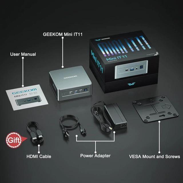 Alt view image 7 of 7 - GEEKOM Budget Mini PC IT11, 11th Intel i7-1195G7, 16GB DDR4 RAM 512GB SSD
