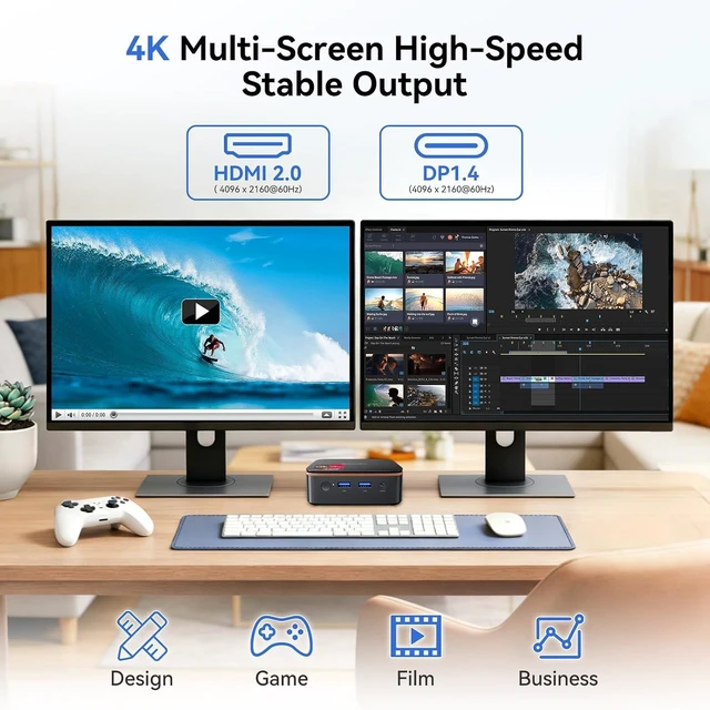 Alt view image 6 of 7 - Blackview MP20 Mini PC AMD Ryzen, 16GB RAM 512GB(up to 2TB) SSD Computer