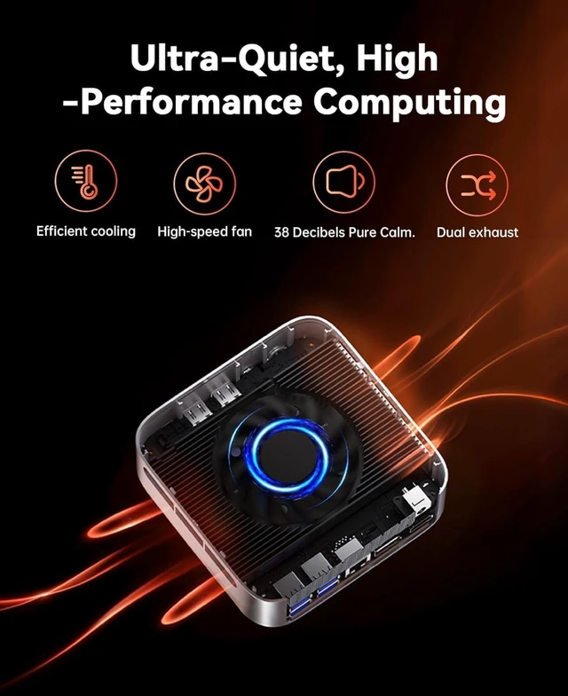Alt view image 7 of 7 - ACEMAGIC M1 Gaming Mini PC, Ryzen 7 7735HS, Radeon 680M, 24GB, 1TB SSD