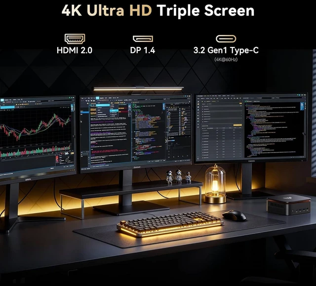 Alt view image 7 of 7 - KAMRUI Mini PC AMD Ryzen Embedded R2544 8GB DDR4 RAM 256GB SSD Win 11-Pro