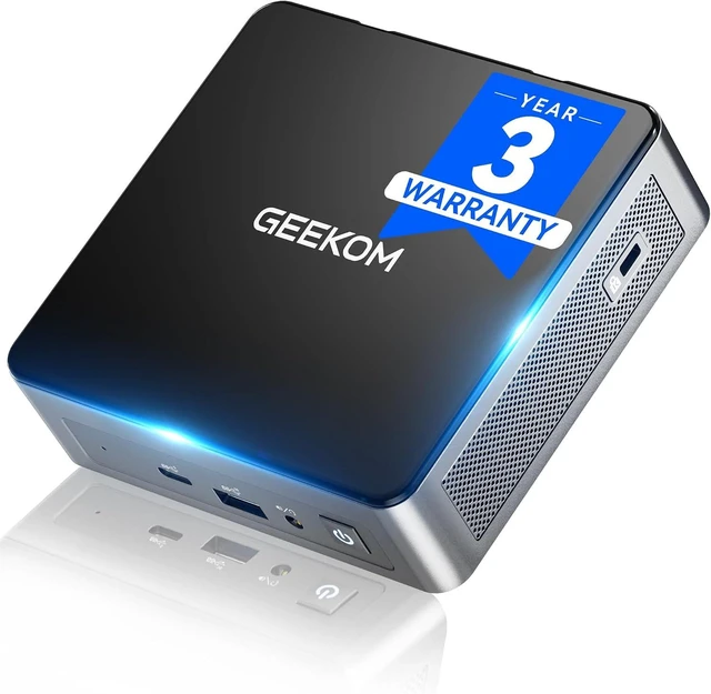 Main image of GEEKOM Air12 Mini PC Computer, Intel Pentium Gold 7505, 8GB DDR4 256GB SSD