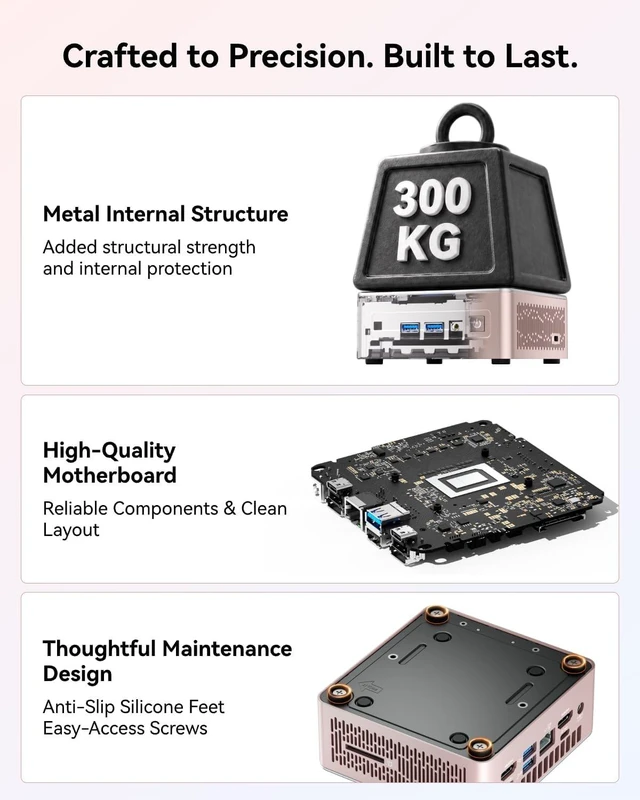Alt view image 6 of 7 - GEEKOM A5 Mini PC Ryzen 7 7730U(Upgraded 7430U/5825U), 16GB RAM 500GB SSD