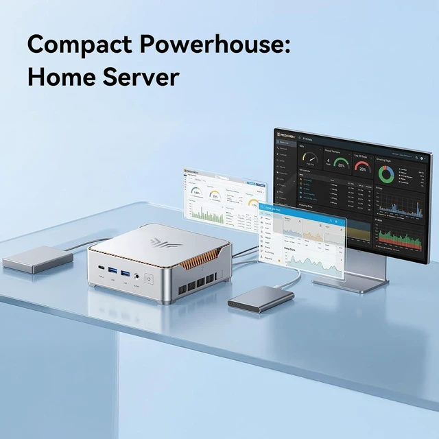 Alt view image 7 of 7 - KAMRUI Hyper H2 Mini PC, Core i5-14450HX, 16GB RAM, 512GB NVMe SSD