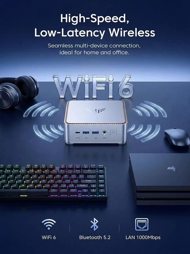Alt view image 4 of 7 - KAMRUI Hyper H2 Mini PC, Core i5-14500HX, 16GB RAM, 512GB SSD