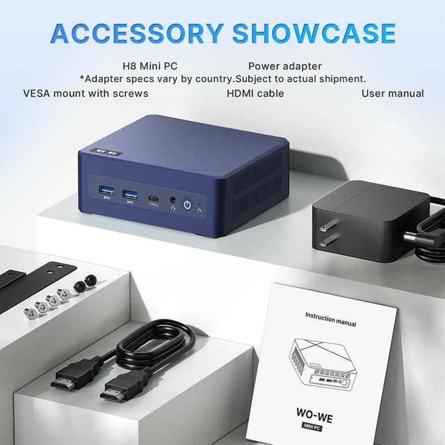 Alt view image 7 of 7 - AI Mini PC, Intel Wildcat Lake Core 3 304 5C/5T, Mini Computer W- 11 PRO