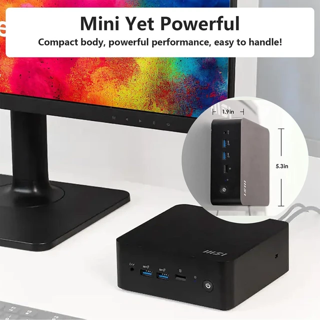 Alt view image 6 of 7 - MSI Cubi NUC Business MFF Desktop, Intel Core i5-1345U, 16GB DDR5 + 512