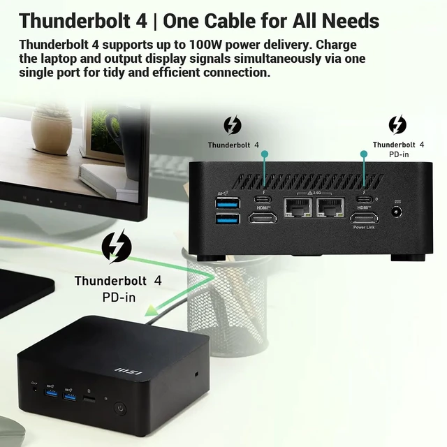 Alt view image 7 of 7 - MSI Cubi NUC Business MFF Desktop, Intel Core i5-1345U, 16GB DDR5 + 512