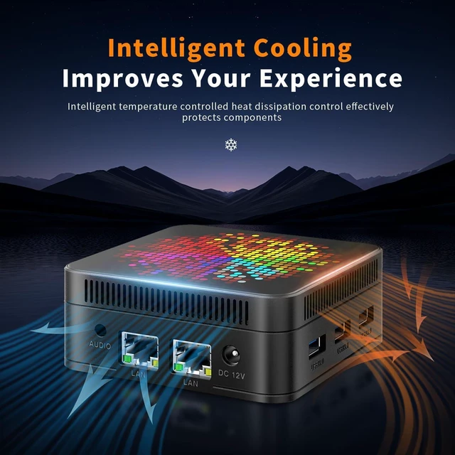 Alt view image 7 of 7 - RUPA HSI-N100 Mini Pc Windows 11, N100 Mini PC 8GB DDR4 RAM 256GB 2.5''SSD, Micro PC Support Real 4K HDR 10+ Triple Display, WiFi6, BT5.2, USB3.0, Gigabit Ethernet Mini Computer for Home/Office