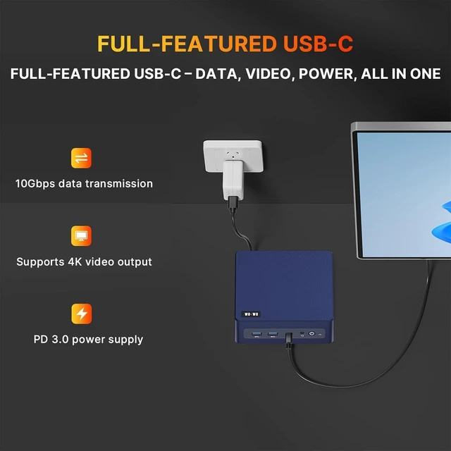 Alt view image 7 of 7 - wo-we Wildcat Lake AI Mini PC Intel Core 3 304 6400MHZ LPDDR5, AI 24 TOPS