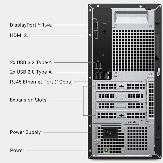 Alt view image 4 of 7 - Dell ECT1250 Business Desktop, New OptiPlex Version - Intel Ultra 5-225, (10 Core, 10 Threads), 16GB DDR5 RAM, 512GB PCIe SSD, Ultra-Quiet Design, KB & Mouse, Windows 11