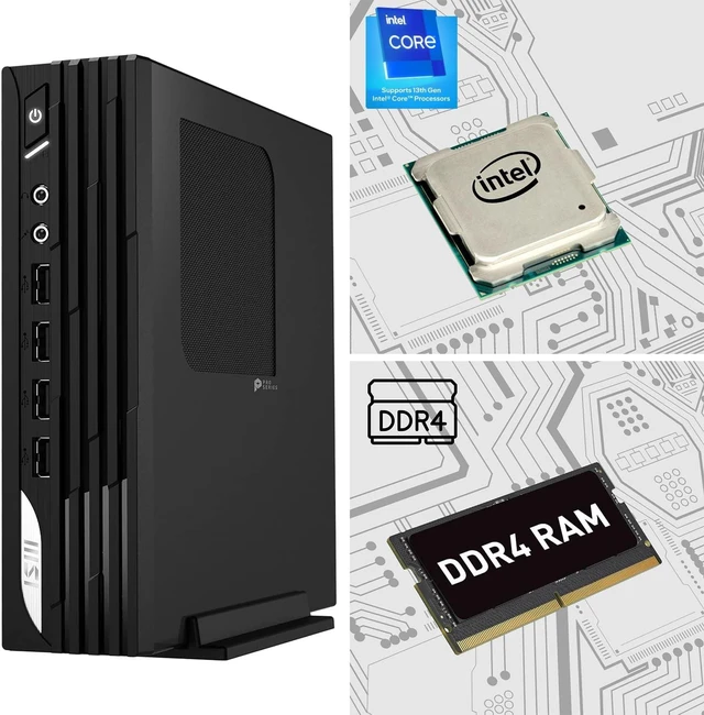 Alt view image 2 of 6 - msi Pro DP21 Mini PC Desktop Core i3-13100 13th Gen, 8GB DDR4 RAM, 500GB NVMe SSD, Intel UHD 730, Wi-Fi, Bluetooth, Windows 11 Home (13M-498US)