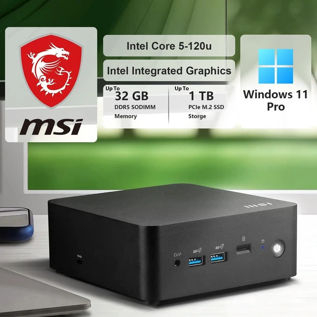 Alt view image 2 of 7 - MSI Cubi NUC Intel Core 5 120U Business MFF Desktop, 16GB DDR5 | 512GB SSD