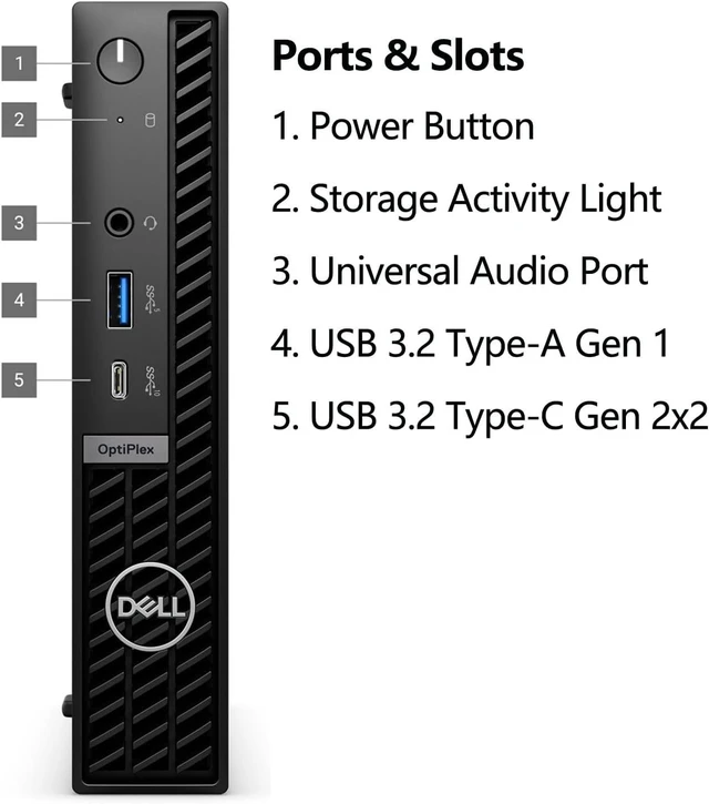 Alt view image 2 of 7 - Dell 2026 OptiPlex 7010 Compact Mini Desktop Computer for Office & Home, Lifetime Office 365, Copilot AI, 16GB DDR5 RAM, 1TB PCIe SSD, WiFi 6E, Triple 4K Display, Windows 11 Pro