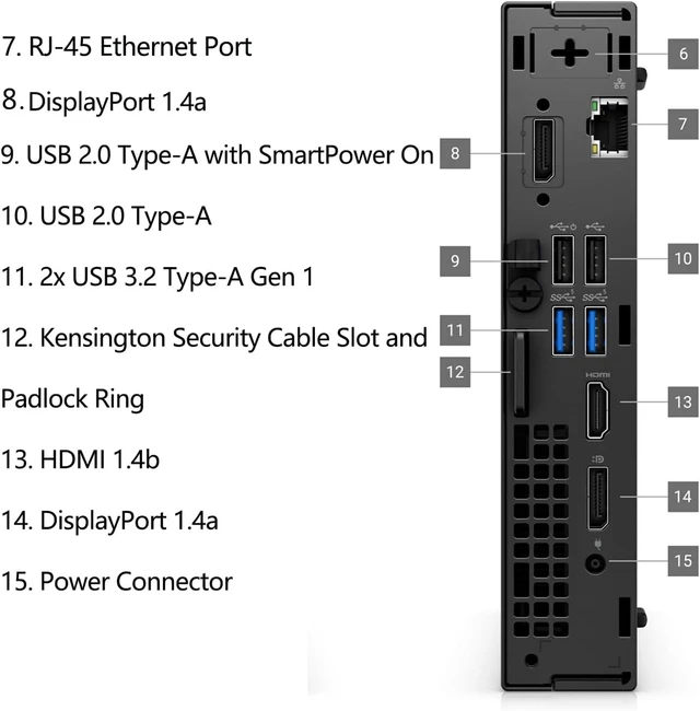 Alt view image 3 of 7 - Dell 2026 OptiPlex 7010 Compact Mini Desktop Computer for Office & Home, Lifetime Office 365, Copilot AI, 16GB DDR5 RAM, 1TB PCIe SSD, WiFi 6E, Triple 4K Display, Windows 11 Pro