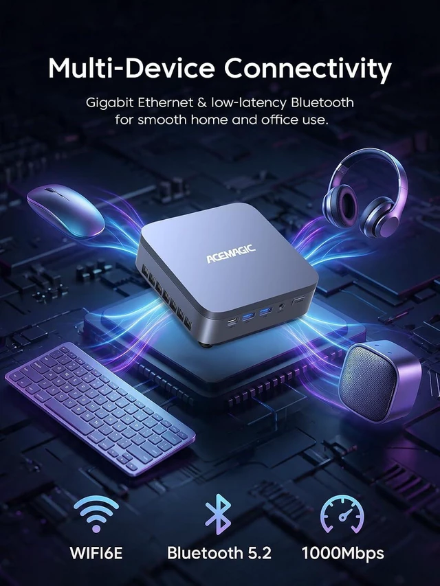 Alt view image 5 of 7 - ACEMAGIC M5 Mini PC Intel Core i7-14650HX 16GB DDR4 1TB HX-Class Processor
