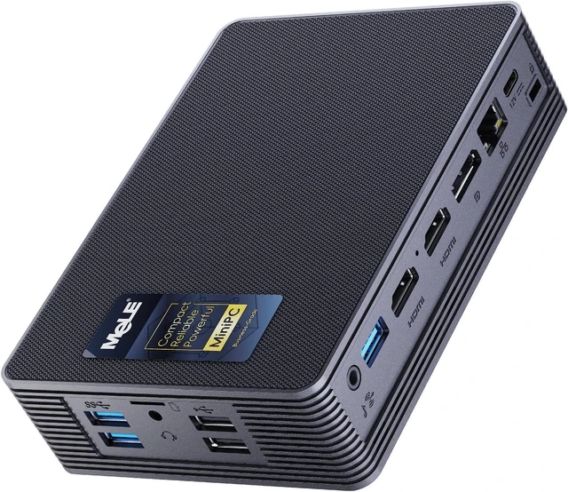 Main image of MeLE Mini PC Quieter HD33, Fanless PC N150 16GB 512GB, Triple 4K Display