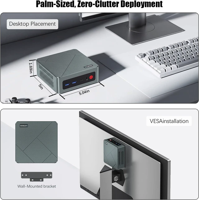 Alt view image 5 of 7 - Mini PC Ryzen 5 3501U 8GB DDR4 256GB NVMe SSD