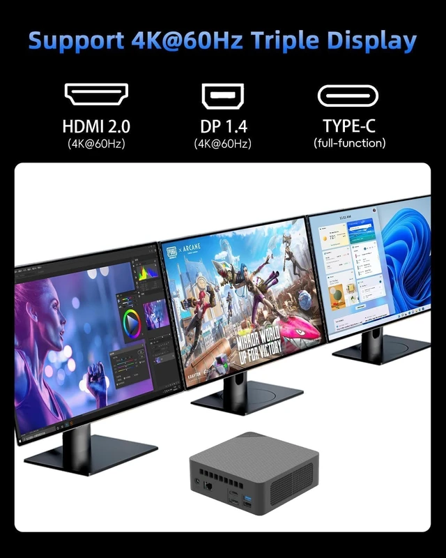 Alt view image 5 of 7 - Barebone Mini PC, AMD Ryzen 5 3500U (up to 3.7GHz), Without RAM/SSD/OS