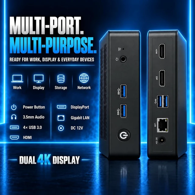 Alt view image 5 of 7 - Mini PC Computer Windows 11 Intel Core i3 Processor(Up to 3.6GHz)