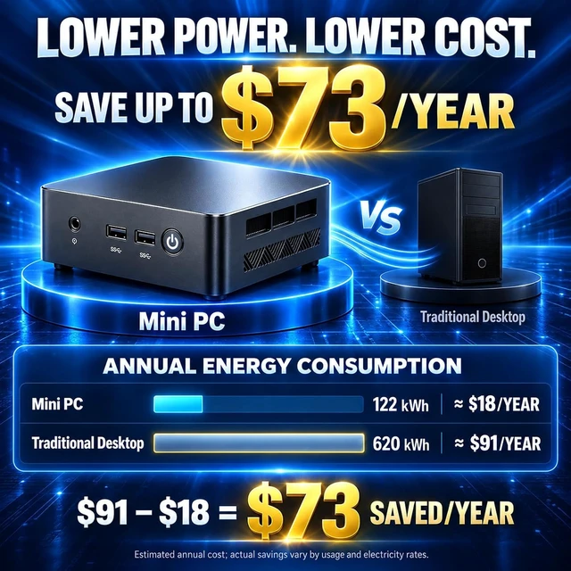 Alt view image 7 of 7 - Mini PC Computer Windows 11 Intel Core i3 Processor(Up to 3.6GHz)