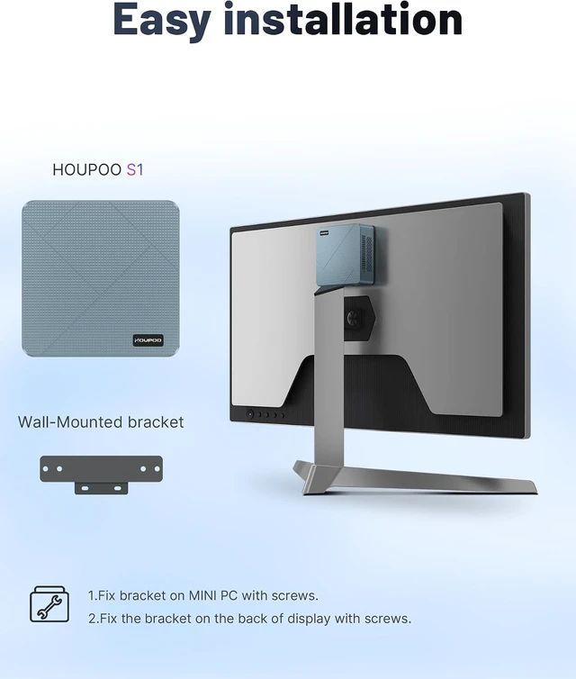 Alt view image 6 of 7 - Mini PC Desktop Computer for Wireless Office with Ryzen 5 3501U