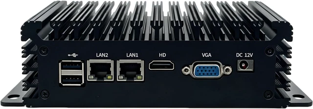 Main image of Fanless Mini PC 8GB 128GB Dual COM Dual LAN HD VGA 24/7 Operation