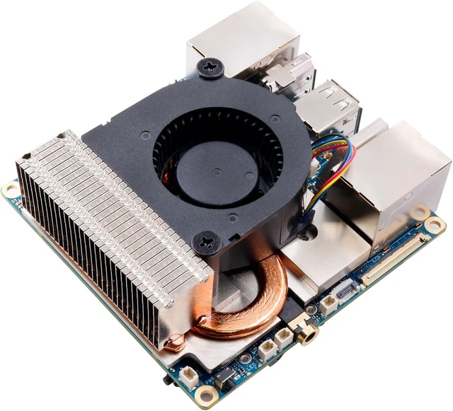 Alt view image 5 of 7 - Orange Pi 6 16GB RAM LPDDR5 12 Core 64 Bit Single Board Computer, CIX SoC 45TOPS AI NPU Mini PC Run Linux, Android, Windows, ROS2 OS with Heat Dissipation Assembly with Cooling Fan