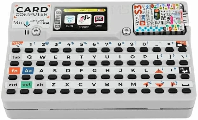 Alt view image 5 of 5 - M5Stack Official Cardputer Kit with M5StampS3 - Pocket Computer Development Kit - ESP32-S3, 56-key keyboard & a 1.14"" screen, Compact, Grey