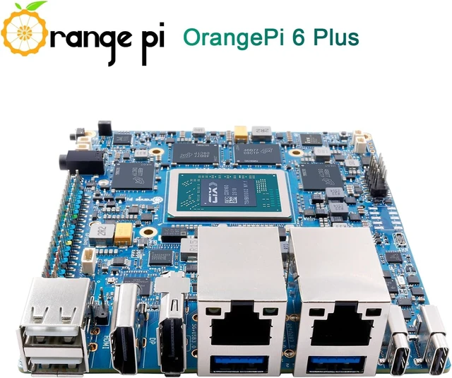 Alt view image 7 of 7 - Orange Pi 6 Plus 32GB RAM 12 Core 64 Bit LPDDR5 Single Board Computer, CIX SoC 45TOPS AI NPU Mini PC Run Linux, Android, Windows, ROS2 OS with Heat Dissipation Assembly with Cooling Fan