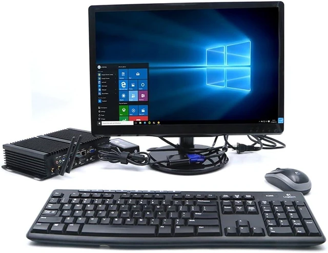 Alt view image 5 of 7 - Silent Industrial Mini PC, i5 CPU Fanless Mini Computer, 8GB DDR3L RAM, 512GB SSD, 4xCOM RS232, 2xNICs, HD&VGA Dual Display, WiFi, Full Metal Case, W-11 Pro