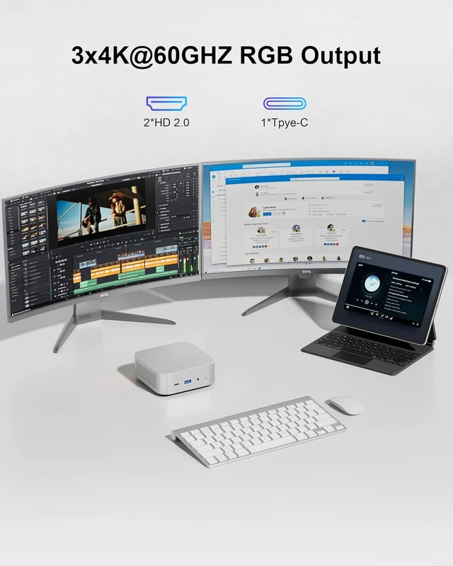 Alt view image 7 of 7 - 11 Pro Mini PC Intel Core i3-1215U 6C/8T, Business Home Office PC