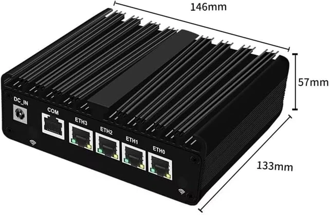 Alt view image 4 of 6 - Firewall Micro Appliance N150Upgraded N100, 4C/4T,4Xi226-V 2.5G Fanless Mini PC,6*USB,1*HDMI,1*DP 1*RJ45 COM,Small Desktop PC Computer for Industrial Business Office No Ram No Storage